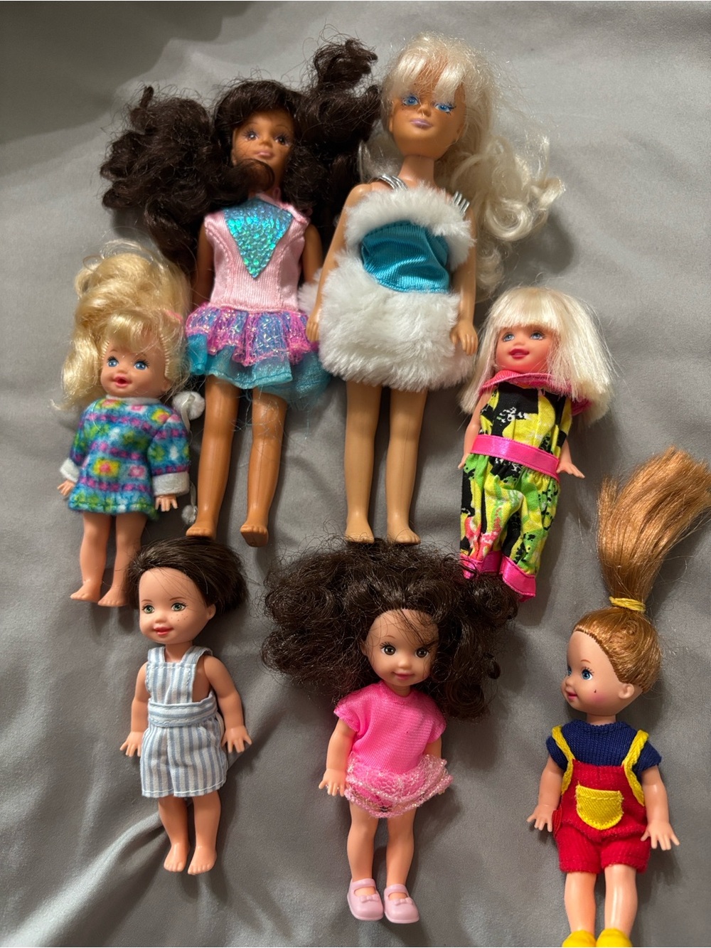 vintage Mattel Barbie "Kelly" and friends dolls from the 1990s and early 2000s